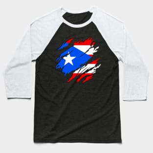 Proud Puerto Rico Flag, Puerto Rico gift heritage, Puerto Rican girl Boy Friend Boricua Puertoriqueño Baseball T-Shirt